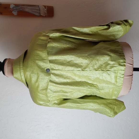 Ruby Rd Iridescent Fabric Zippered Jacket - Picture 4 of 6